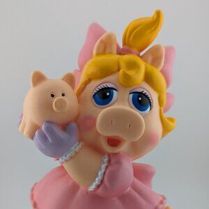 Vintage Baby Miss Piggy 1989 Piggy Bank Jim Hensons Muppet Babies - 9”